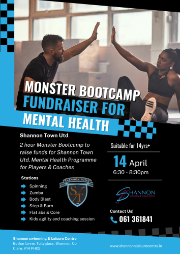 Monster Bootcamp for Mental Health Shannon Leisure Centre